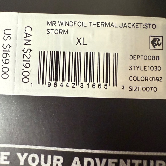 Eddie Bauer Windfoil Thermal Jacket - NWT Mens XLarge GRAY - Picture 5 of 5